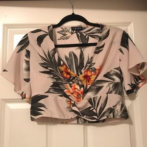 Tropical flowy crop top from Von Maur
